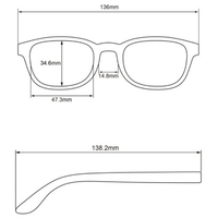Jesse Full Frame Plastic High Power Reader Men & Women /4.00 to 6.00