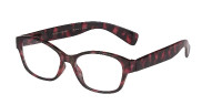 women's purple/tortoise plastic reader +4