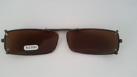 small rectangular polarized clipon amber 54mm