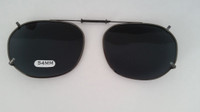 medium adjustable oblong clip on sunglasses 54mm