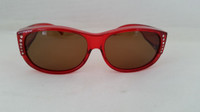 fit over polarized sunglasses 
RED