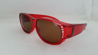 Over Glasses Polarized Sunglasses  Red K RS/#8563 (Med)