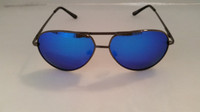 Polarized Blue Mirrored Aviator Sunglasses Men & Women