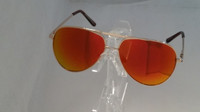 Polarized Orange Mirrored Aviator Sunglasses Men & Women