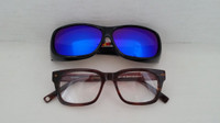 Over Glasses Polarized Sunglasses  Blue  Mirrored Lenses #43199 (Lg)