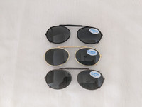 Very Small Oval Polarized Clip On Sunglasses
