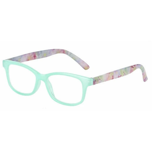Lenox green / floral plastic low power .75 reader