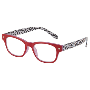 Saffron red/black low power reader .75