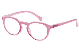 Alfie Women's Pink Retro Frame Reader +3.50 & +4.00