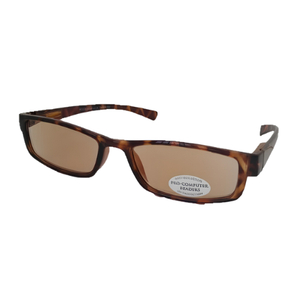 Plastic, tortoise computer reading glasses.