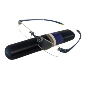 Visualite #1 Rimless Reading Glasses Navy - /1.00