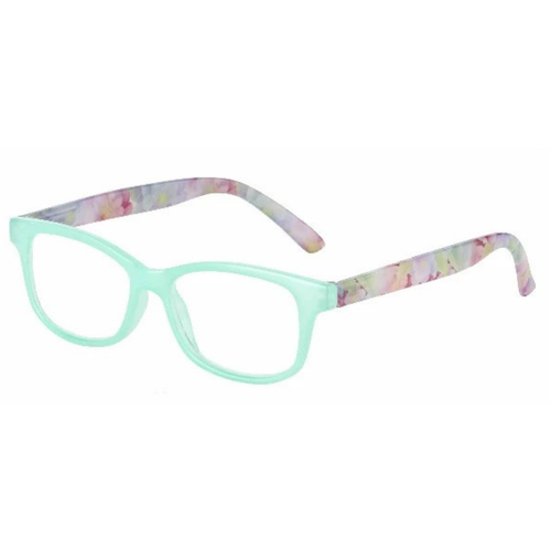 Lenox green / floral plastic low power .75 reader