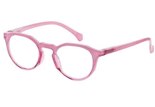 Alfie Women's Pink Retro Frame Reader +3.50 & +4.00