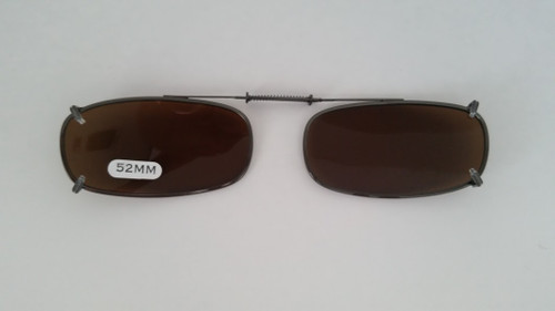 small oblong clip on sunglasses polarized 52mm