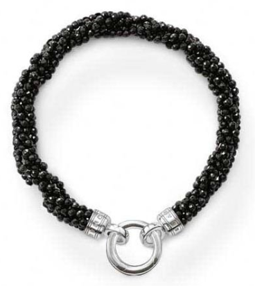 Thomas Sabo Bracelet, Black Onyx 5 Strands, Large