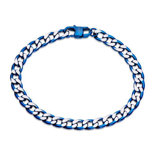 Unique and Co. stainless steel bracelet, matte blue IP plating - LAB-209/19cm/23cm/21cm