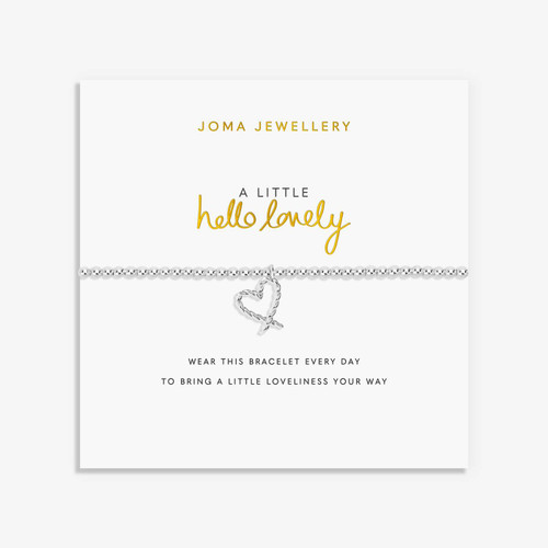 Joma Jewellery, Brass/Silver Plate, bracelet, meaning Hello Lovely- 2274