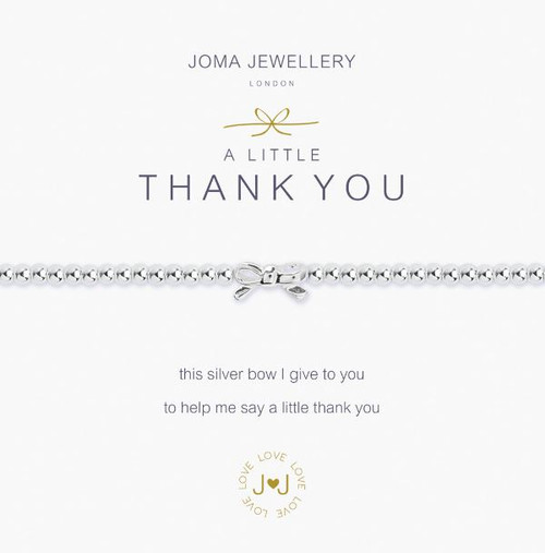 Joma Jewellery, Brass/Silver Plate, bracelet, meaning Bow Thank you - 334