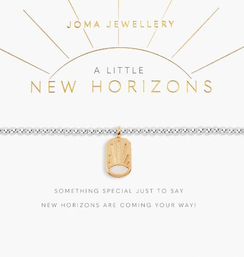 Joma jewellery, bracelet, brass, silver plated / gold plated, meaningful, meaning,  sentimental, love,  good luck, new start, celebration, New Horizons  - 6071