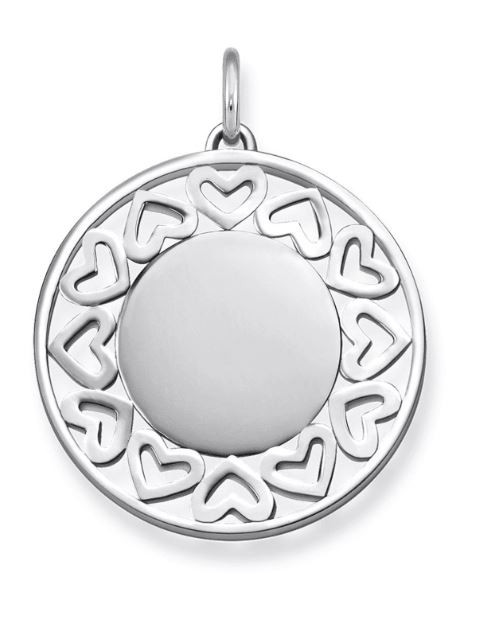 Thomas Sabo, Silver, heart, round, love, circle, Pendant - LBPE0013-001-21