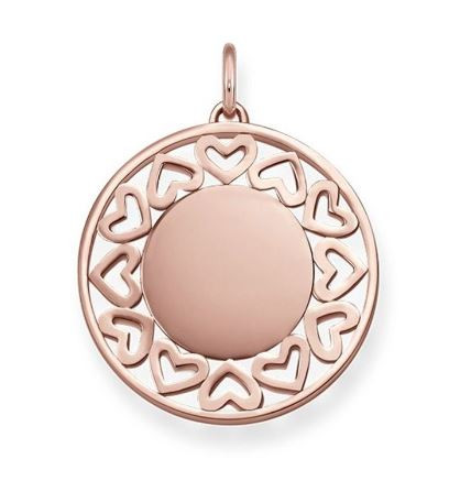 Thomas Sabo, Silver, heart, cut-out hearts, round. circle, Pendant - LBPE0013-415-40