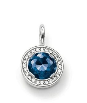 Thomas Sabo, silver, White Cubic Zirconia, Blue Corundum, sparkle, round, Pendant - PE621-050-32