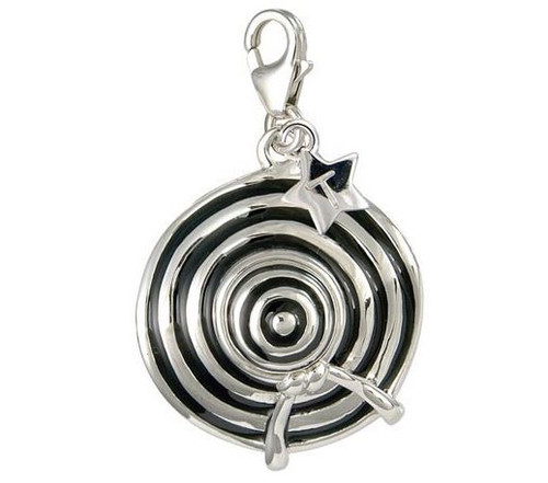 silver,  Harrisons jewellers, Tingle Charm, Ladies Hat, travel, sun, enamel - SCH7