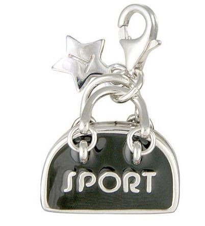 silver, enamel,  Harrisons Jewellers, Tingle Charm, sport, gym, Sports Bag,  - SCH25