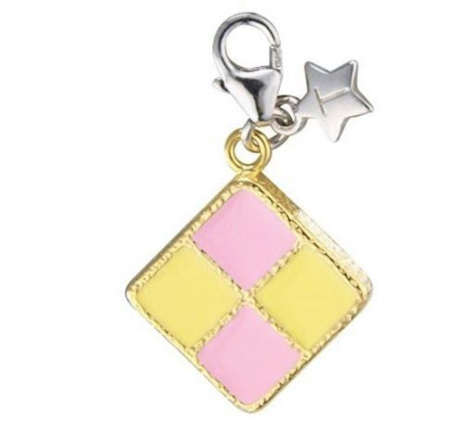 silver,  Harrisons Jewellers, Tingle Charm, Battenberg cake, sweet tooth,  - SCH154