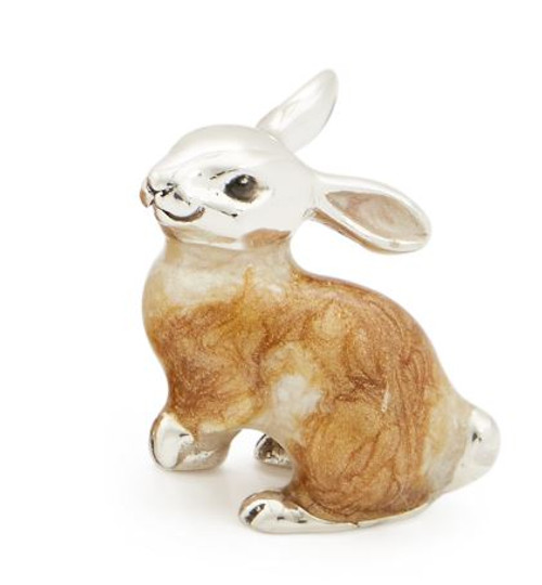 rabbit, small, enamelled, collectable, Saturno silver animals,  11927s