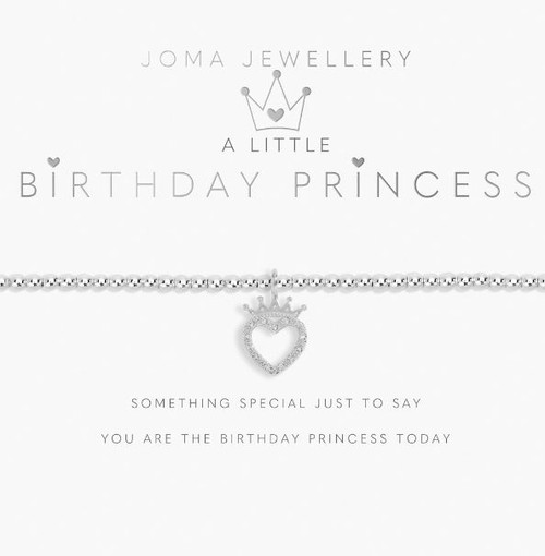 Joma jewellery, bracelet, brass, silver plated, meaningful, meaning,  sentimental, love,  Celebration, Birthday Princess, Birthday, Love, Children's Collection - C680