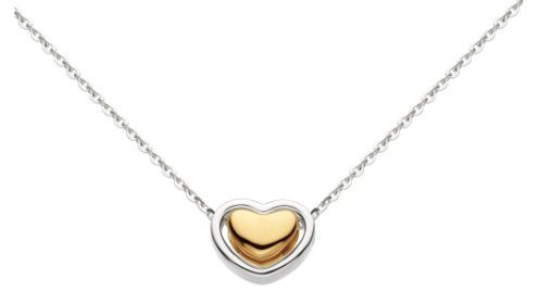 99001GRP, necklace, silver, gold plated, gift, heart