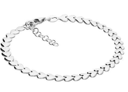 silver, bracelet, heart, gift, H3332-19