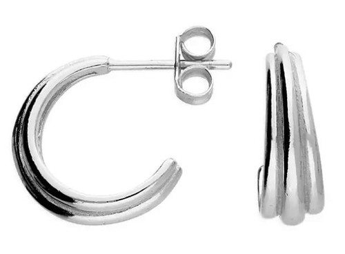 H5556/S, earrings, hoops, graduated, post and butterfly, everyday wear, gift