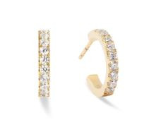 coeur de lion, earrings, gold, cubic zirconia, hoop, new in, gift, affordable, 0146/23-1816