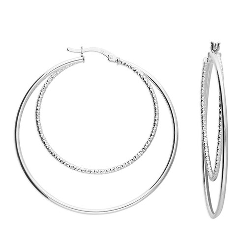 H5745/S, hoops, large hoops, double hoops, textured hoop, 45mm