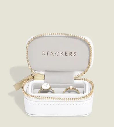 Stackers, petite, ring box, jewellery organiser, travel, faux leather, velvet, -76199, 76200