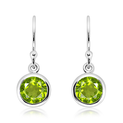 Unique and co, Sterling Silver, Peridot, August birthstone, green,  Earrings - ME-992PE