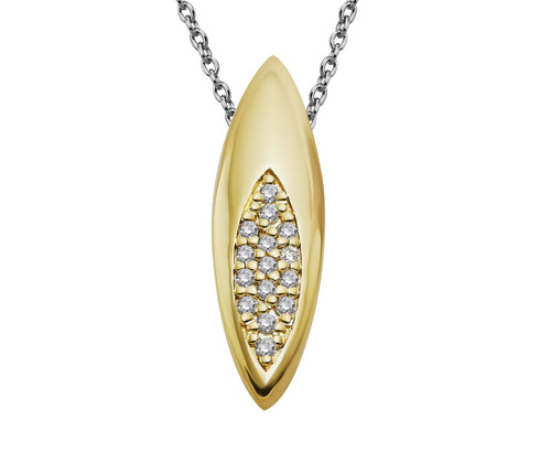 mk-1039GO, pendant, necklace, cubic zirconia, ladies, sparkly, Gold Plating