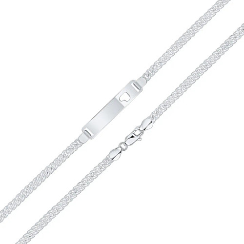 bracelet, ladies bracelet, silver bracelet, 20-03-326, sterling silver, traditional jewellery, anniversary, curb, ID bracelet