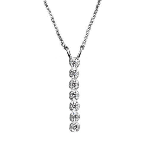 necklace, silver necklace, sterling silver, traditional jewellery, anniversary, gift, cubic zirconia,  9448cz