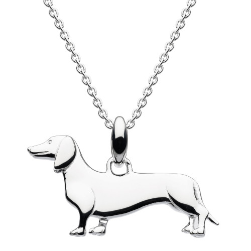 necklace, silver necklace, sterling silver, traditional jewellery, anniversary, gift, sausage dog, dachshund  9658HP021