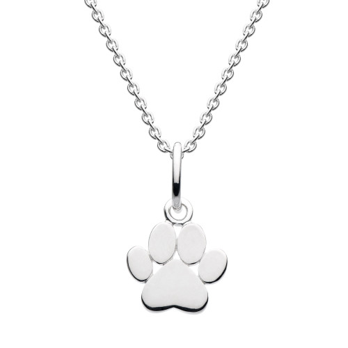 necklace, silver necklace, sterling silver, traditional jewellery, anniversary, gift, dog, cat, paw print,  9767HP
