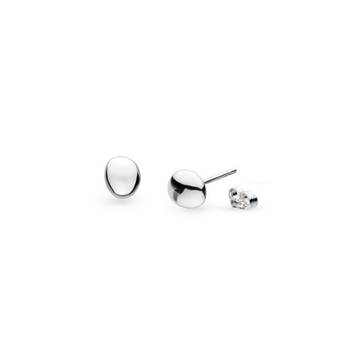 Kit Heath, sterling silver, stud, coast pebble, earrings, studs, rhodium plated,  40195RP
