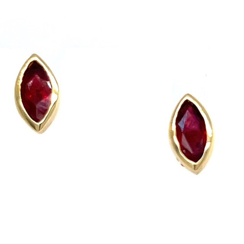 harrisons, 9ct yellow gold, elegant, studs, earrings, ruby, classic - 9yErgRuby
