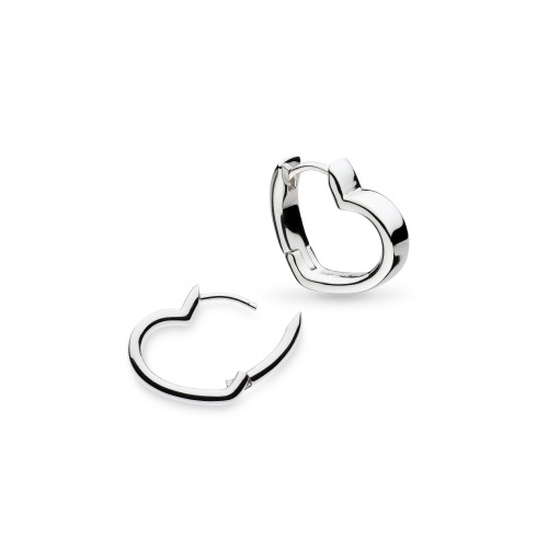 Kit Heath, stud, love silver, earrings, hinged hoops, hoops, necklace and earrings set, rhodium plated, 60534RP