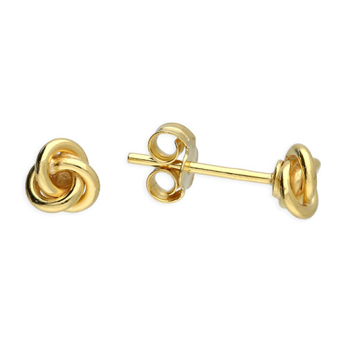 H3795/Y, studs, knot earrings, earrings, everyday, knot, gold plated