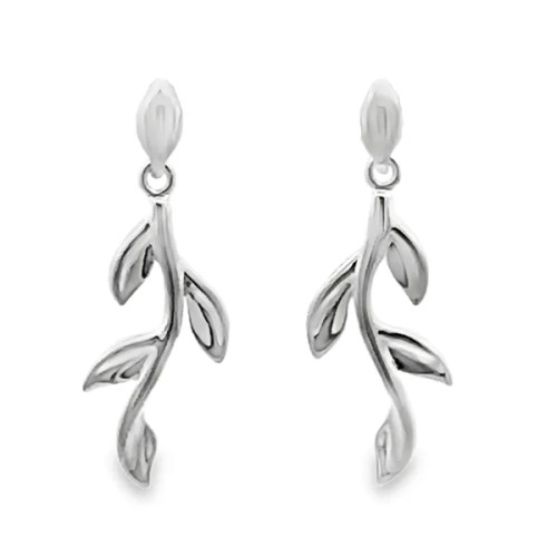 silver, earrings, studs, ladies earrings, gift, branch, nature, Harrisons jewellers, own line collection, ER117*PP