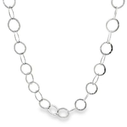 chain, necklace, ladies chain, silver chain, sterling silver, traditional jewellery, anniversary, oval chain, circle links, chunky necklace, chunky silver, NK019HM