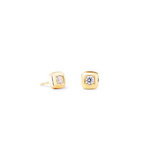 coeur de lion, studs, gold, soft cube glow, new in, gift, affordable 2056/21-1816